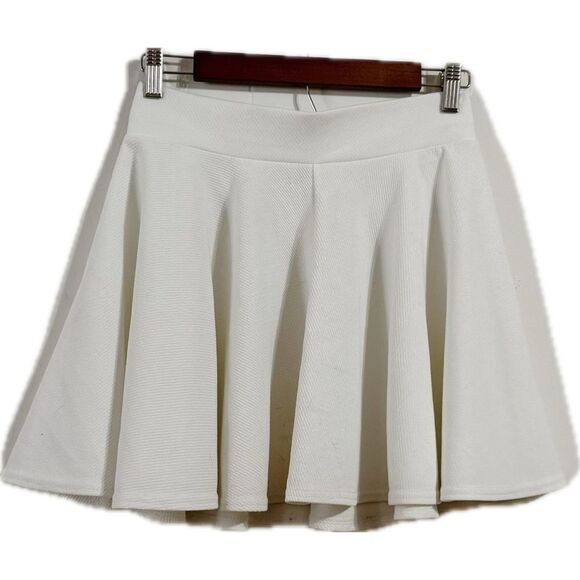 urban coco Dresses & Skirts - Cream Pleated Skater Mini Skirt for Cocktail